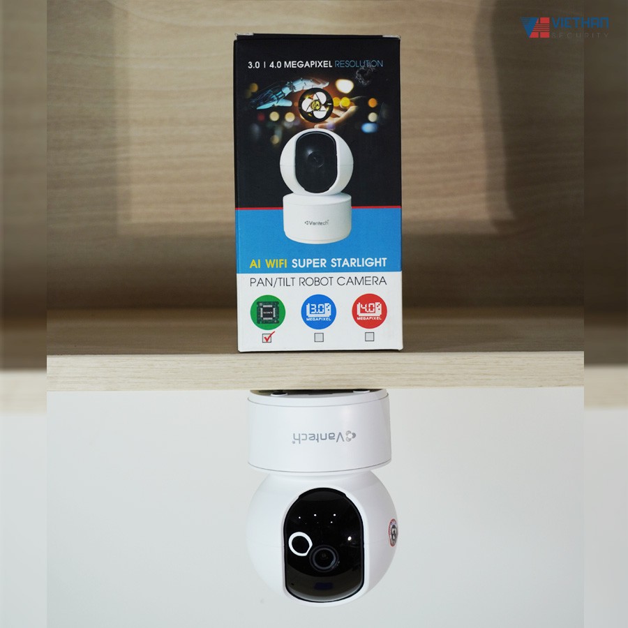 [Mã ELMS4 giảm 7% đơn 500K] Camera Wifi Vantech AI-V2010C 4.0 Megapixel - Chính Hãng