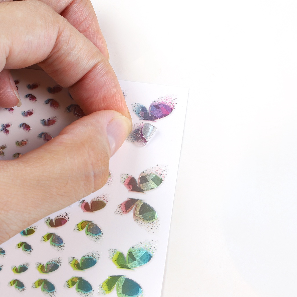 1 Miếng Dán Trang Trí Móng Tay Hình Bướm/Bướm Nhiều Màu Sắc