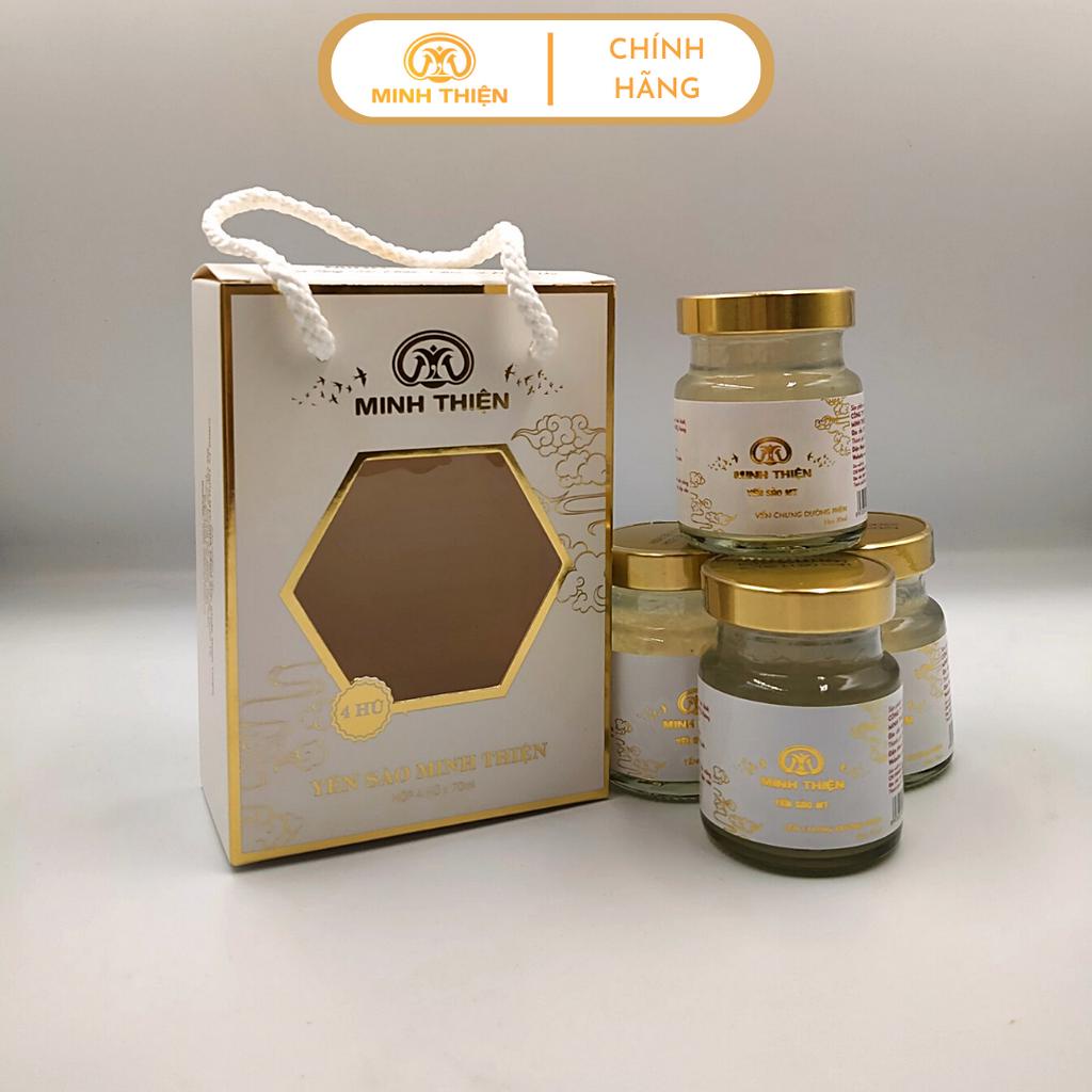Yến chưng đường phèn Minh Thiện Hộp 4 hũ 70ml