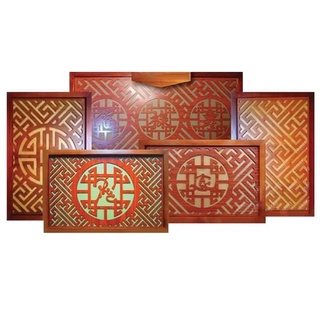 [ ĐỒ THỜ CÚNG ] Bộ Tấm Chống Ám Khói Hương Bàn Thờ | Mẫu Phúc Lộc Thọ | Màu Óc Chó.Loại Bỏ Khói Ám Đen Trần Nhà.