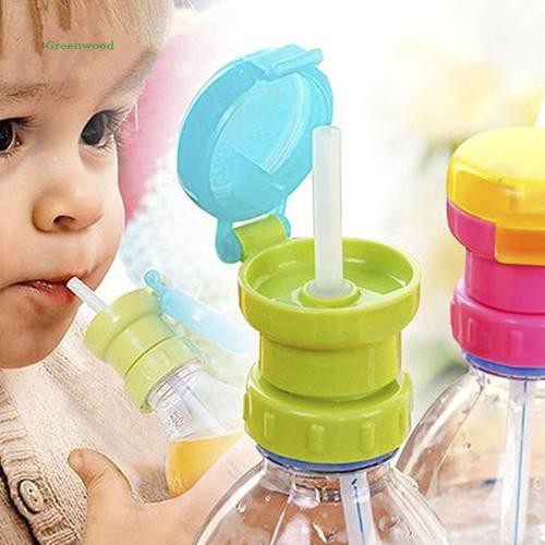 Chai uống nước có nắp đậy chống đổ kèm ống hút tiện dụng cho bé