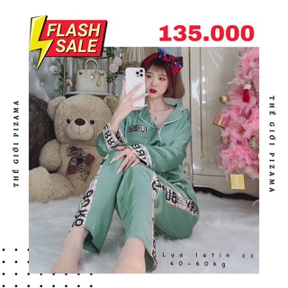 Đồ Bộ Pijama Tay Dài Quần Dài Chữ Hiệu BBR Hàng Thiết Kế Cao Cấp ( ẢNH THẬT )