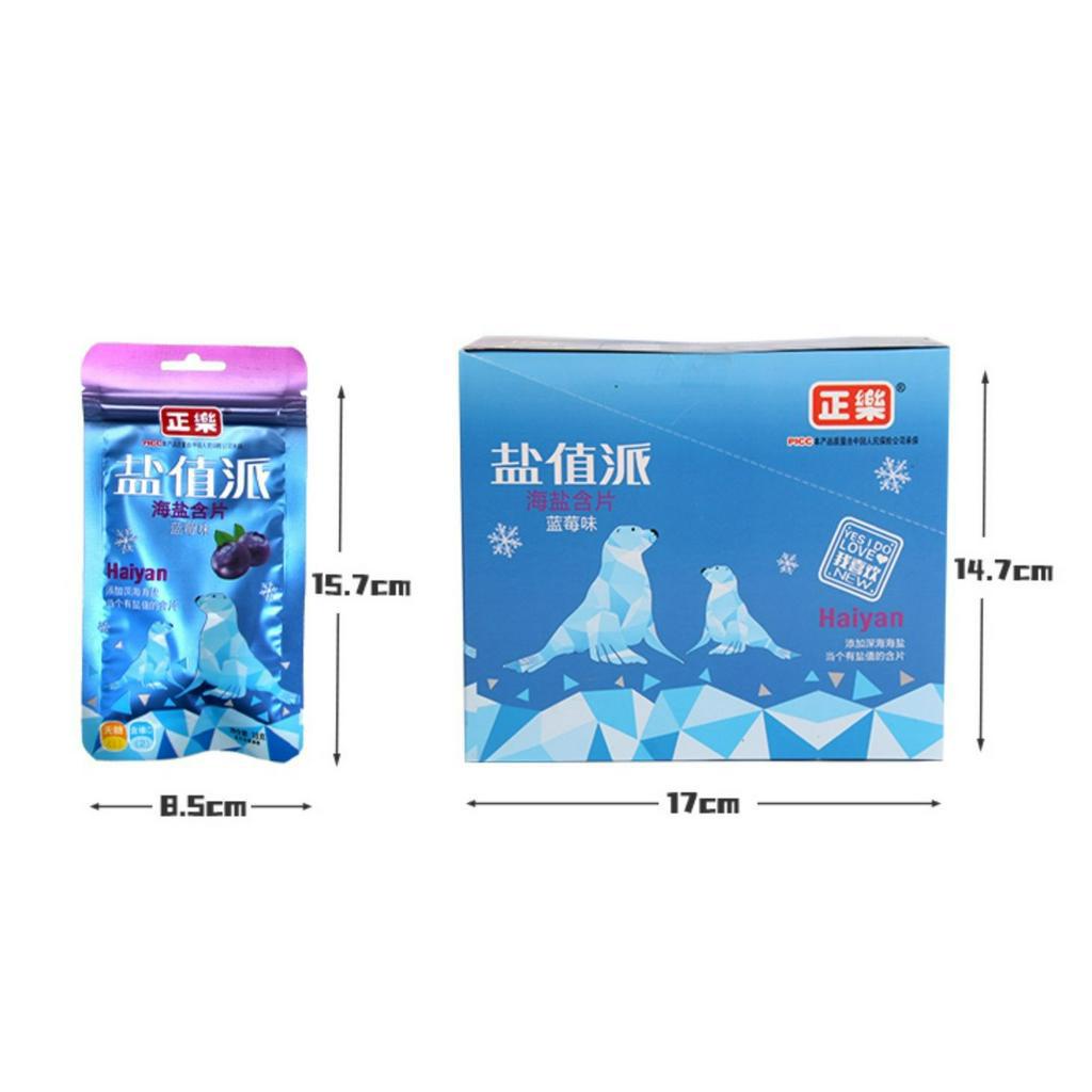 Kẹo ngậm hoa quả mát lạnh haiyan 1 gói 30 viên,kẹo ngậm thơm miệng zhengle yanchipai