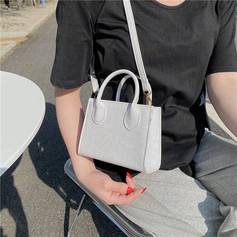 Túi xách nữ họa tiết đá cao cấp phù hợp niche năm 2021 túi xách đeo một vai kiểu phương Tây mới hợp thời trang