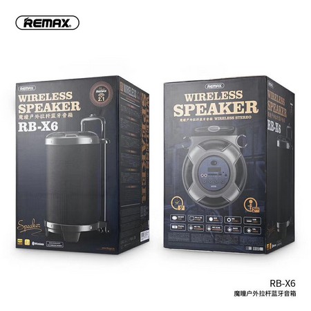 [Mã ELHACE giảm 4% đơn 300K] Loa Kéo Bluetooth Karaoke Remax RB-X6 công suất 50W tích hợp 2 micro không dây