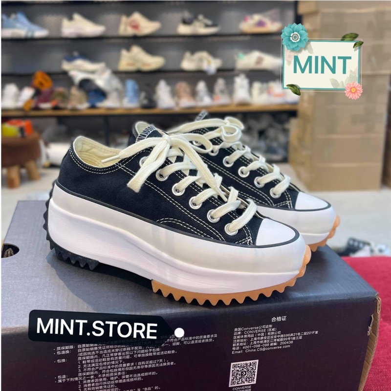 MINTSTOREGiày sneaker run star đen trắng thấp cổ