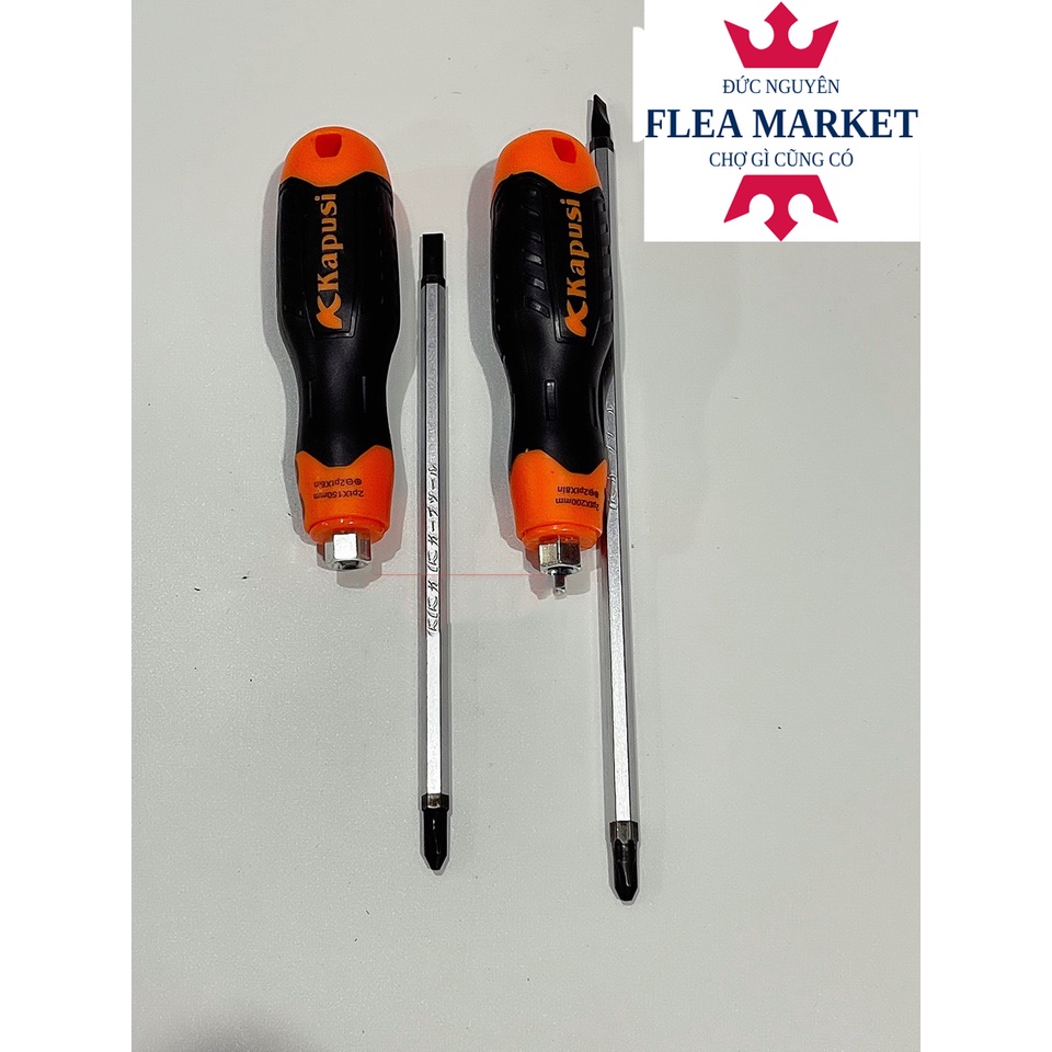 TUA VÍT KAPUSI 2 ĐẦU 6* 150MM TAY CÁN ĐEN + CAM CAO CẤP