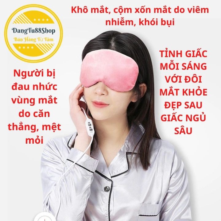 [Dùng cho khách Spa] Túi Chườm Mắt Thảo Dược-Ngải Cứu-Làm Nóng Tự Động(USB) - Hẹn Giờ