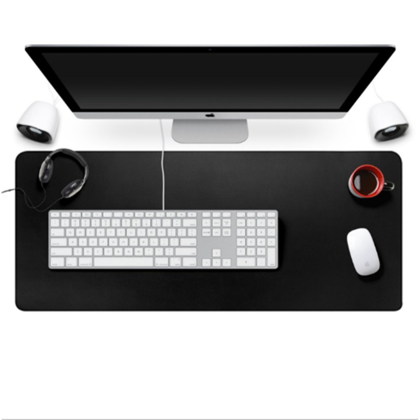 Rắn màu Double Sided Oversize Bàn Pad Deskpad, da PU Bàn Pad, game Mouse Pad, Viết Pad