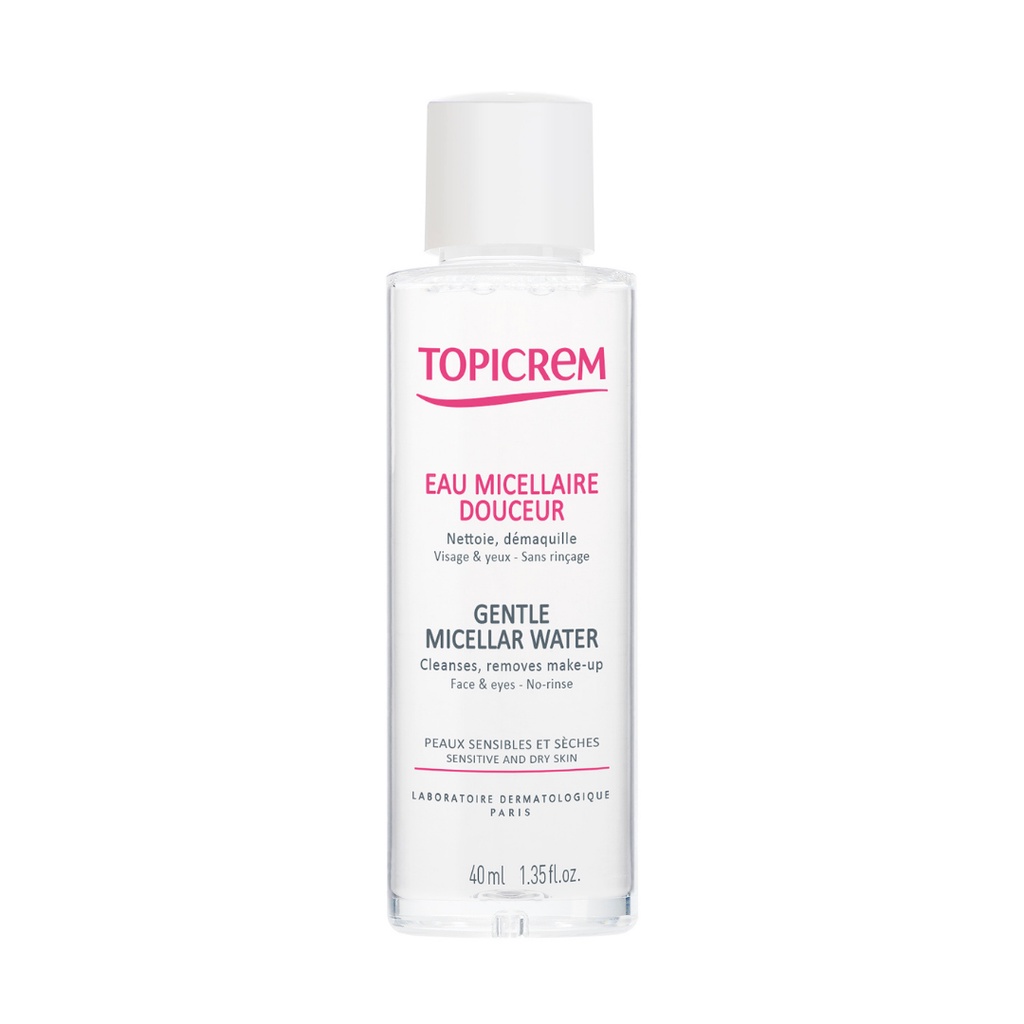 Nước tẩy trang dịu nhẹ - Topicrem Gentle Micellar Water 40ml [Hàng tặng không bán]