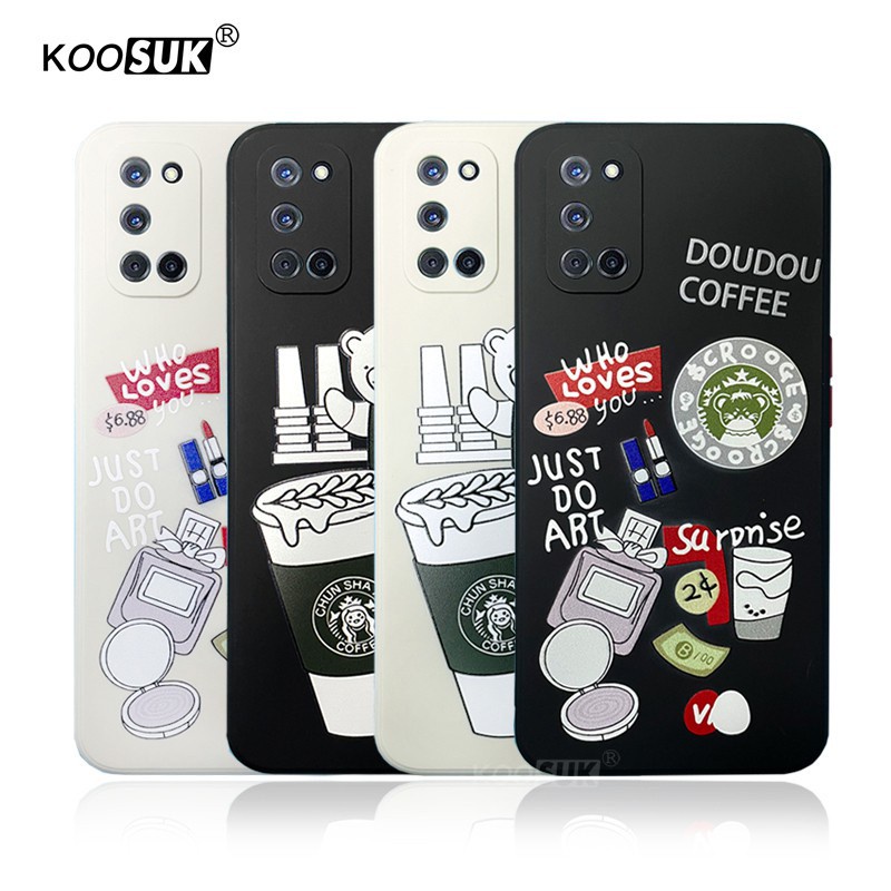 Ốp điện thoại KOOSUK silicon dẻo họa tiết hoạt hình sáng tạo cho OPPO A54 A74 A94 A93 A52 A72 A92 A53 A32 A33 A5 A9 (2020) 4G