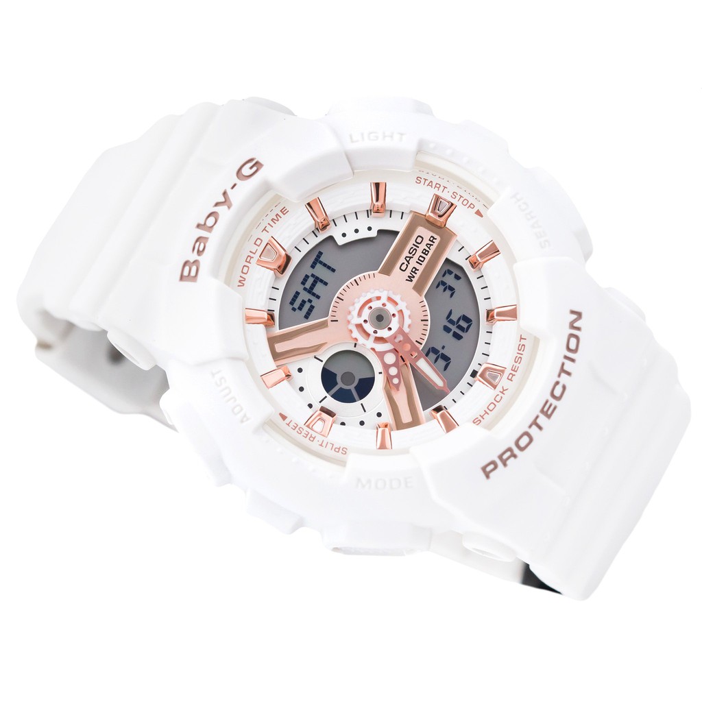 Đồng hồ nữ dây nhựa Casio Baby-G chính hãng Anh Khuê BA-110RG-7ADR