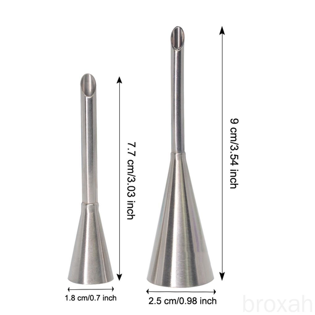 Set 2 đuôi bơm kem trang trí bánh bằng thép không gỉ