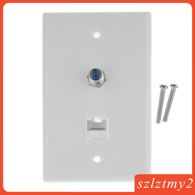 [galendale] Coaxial F Connector Ethernet Network Wall Plate Coax     Socket Outlet | BigBuy360 - bigbuy360.vn