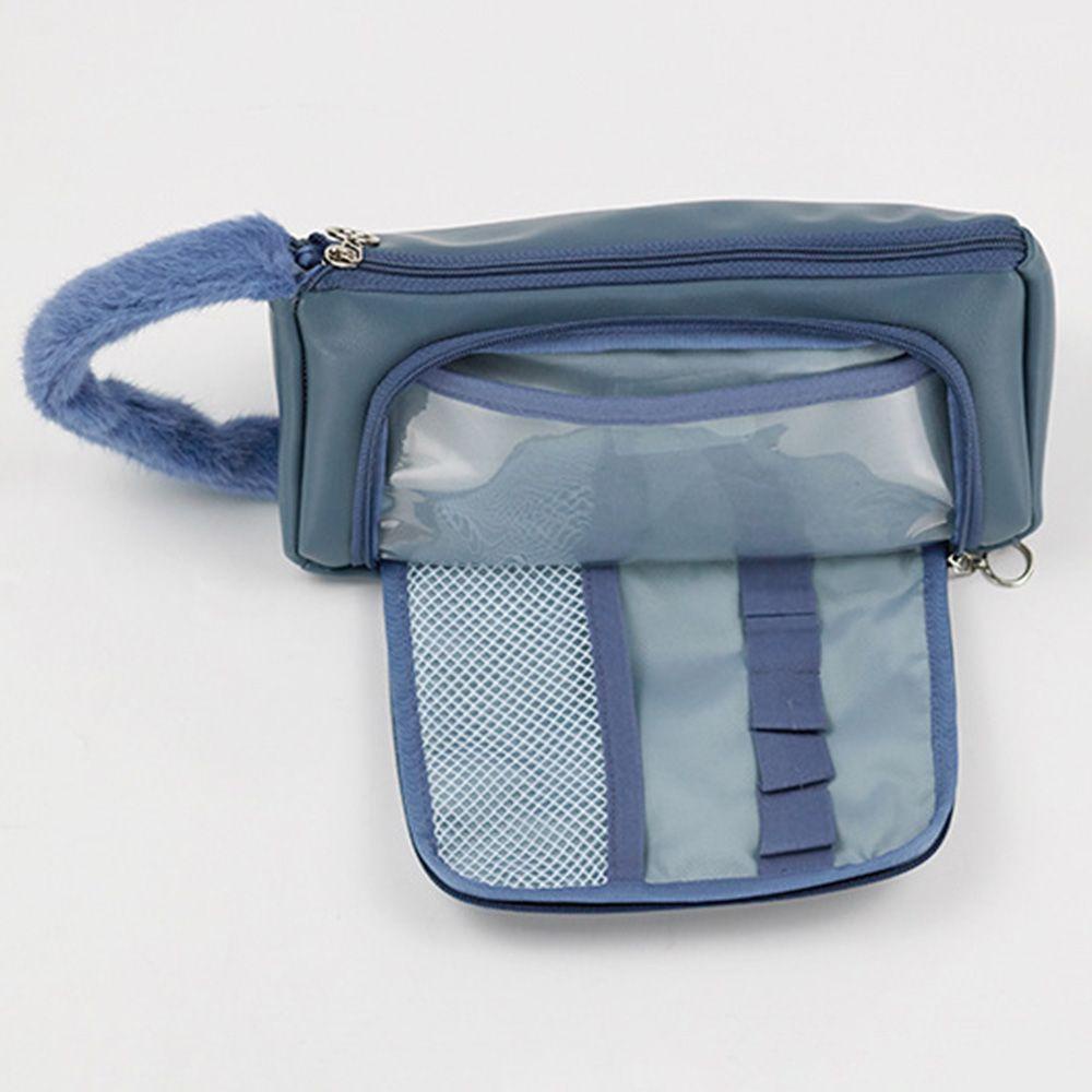 Túi Đựng Mỹ Phẩm Phối Lông Có Khóa Kéo MIHAN1