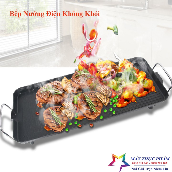 Bếp nướng điện không khói size vừa , bếp nướng điện mặt chống dính