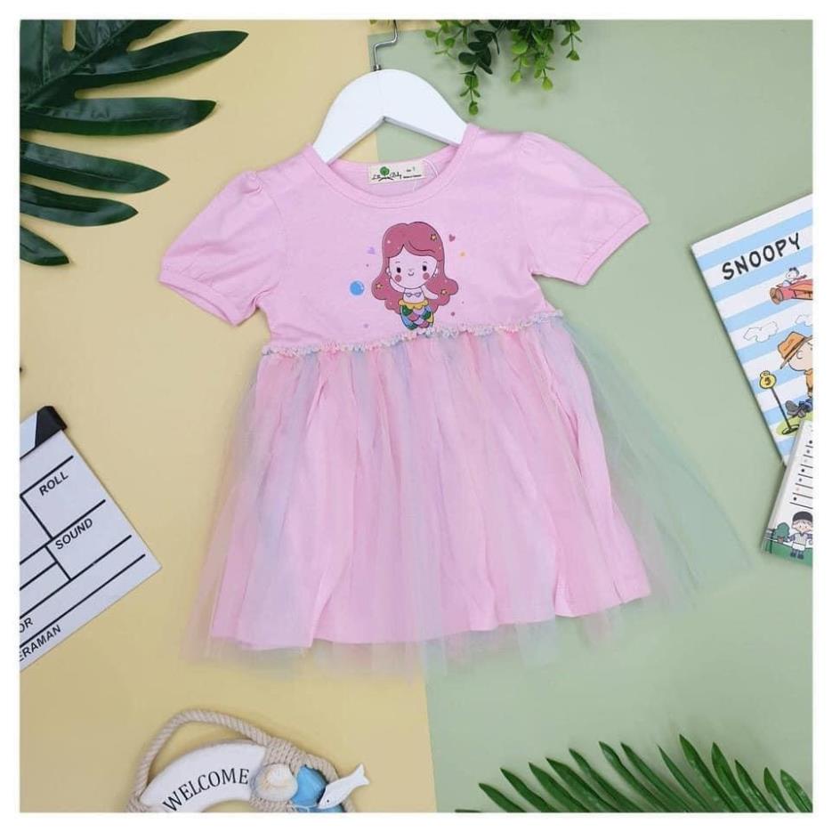 Váy litibaby cho bé gái cầu vồng chân ren 1/5