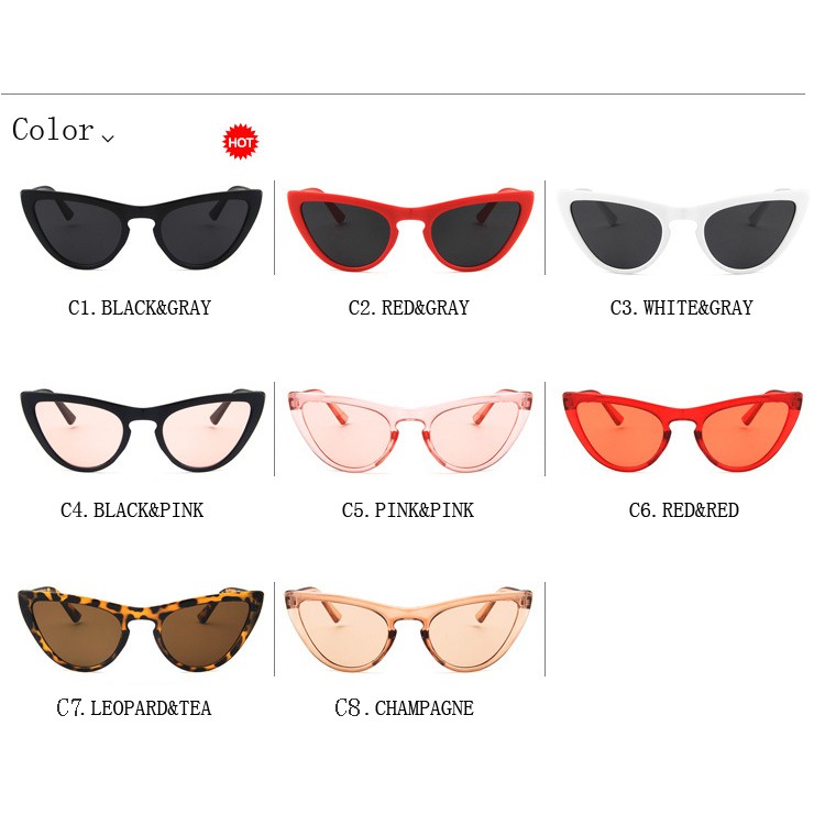 Kính mát kiểu mắt mèo SAMJUNE thời trang 2018 dành cho nữ