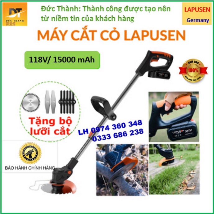 Siêu hot Máy cắt cỏ, tỉa cành cầm tay LAPUSEN pin khủng 15 cell, Hàng nhập khẩu cao cấp, Bảo hành 12tháng