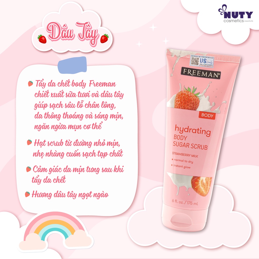 Tẩy Da Chết Body Freeman Exfoliating Body Sugar Scrub (175ml)