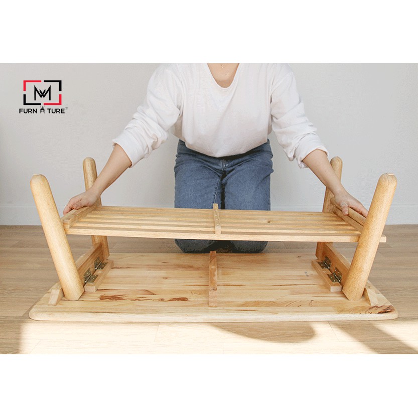 Bàn trà MW FURNITURE gỗ cao su xuất khẩu hàn quốc A TABLE - Nội thất phòng khách