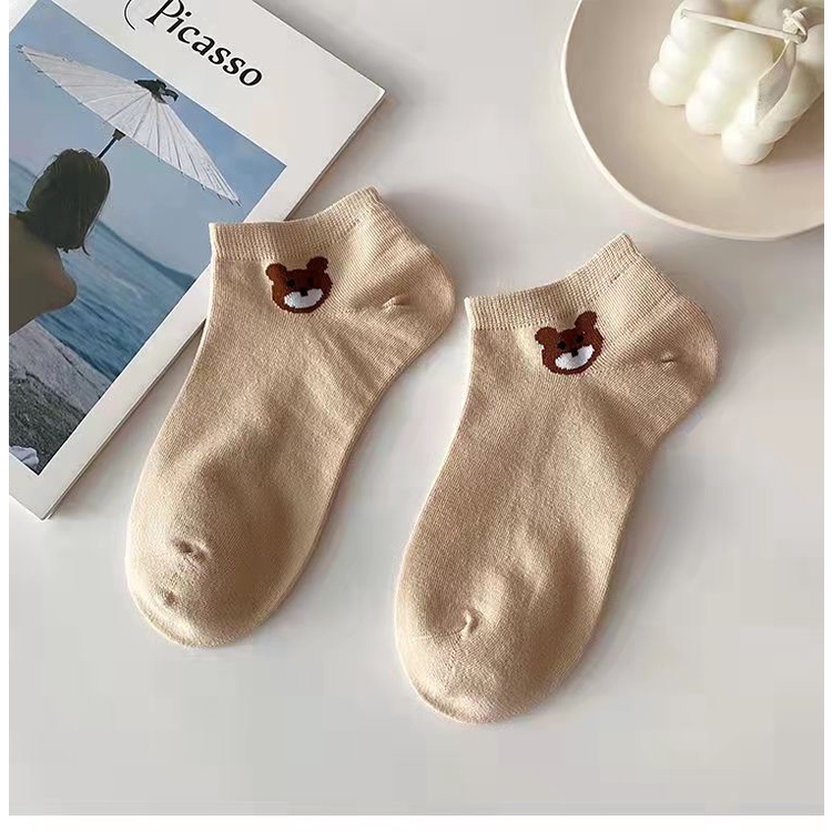 Vớ nữ Bivota Hàn Quốc ngắn cổ cao mẫu gấu hoạt hình