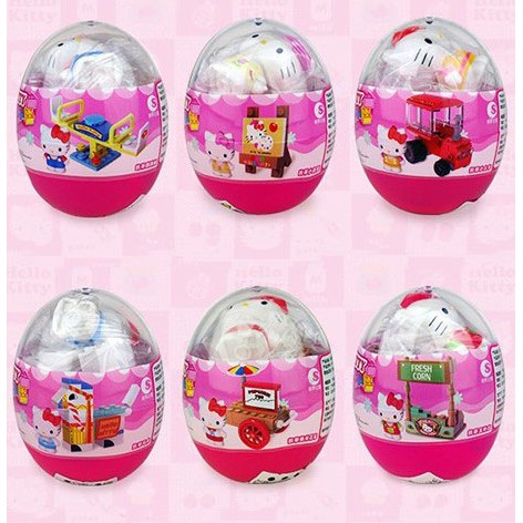 1 Quả trứng lego xếp hình Hello Kitty – Hồng