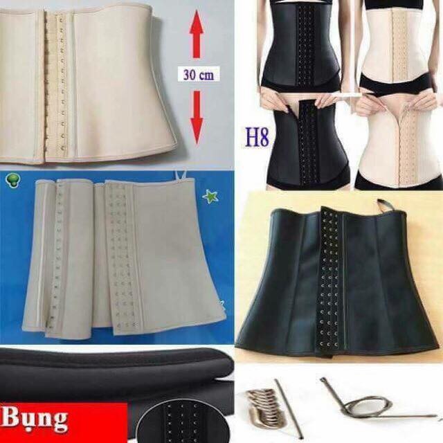 PVN5782 Đai nịt bụng tan mỡ Latex 9 xương T8