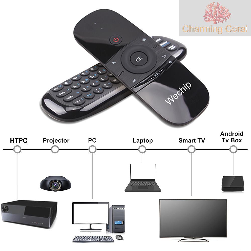 CTOY Wechip W1 2.4G Air Mouse Wireless Keyboard Remote Control Infrared Remote Learning 6-Axis Motion Sense w/ USB Receiver for Smart TV Android TV BOX Laptop PC