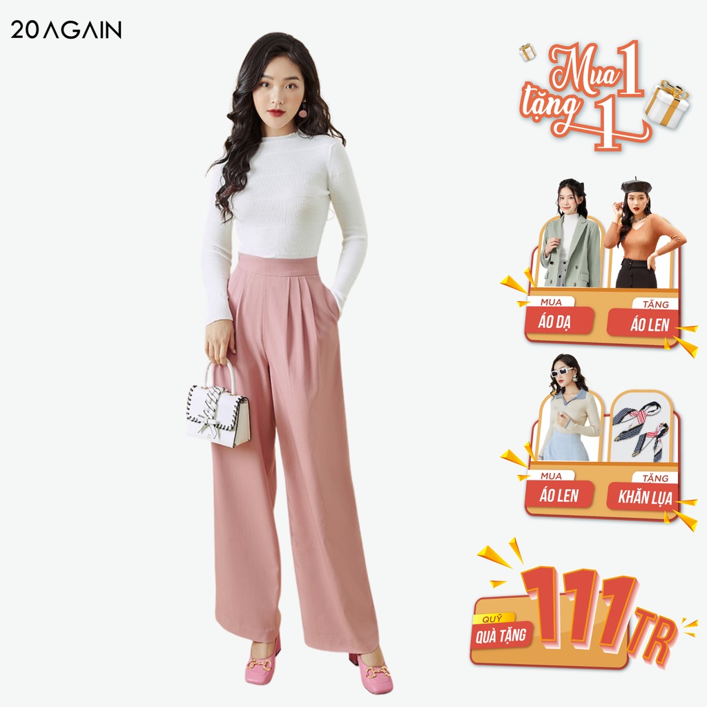Áo len nữ ôm boby dài tay 20AGAIN, co giãn, mềm mịn ALA0052 | BigBuy360 - bigbuy360.vn