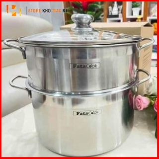 Bộ nồi xửng hấp 28cm thương hiệu HT/Fata Cook dùng được bếp điện từ