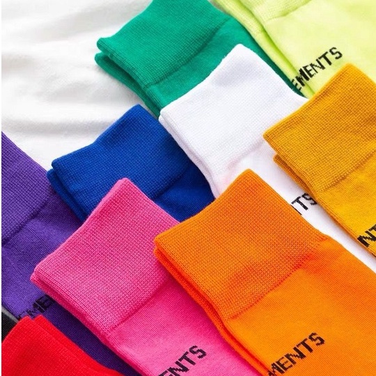 Vớ Cotton Cổ Cao Màu Trơn In Chữ Thời Trang Cho Nữ | BigBuy360 - bigbuy360.vn