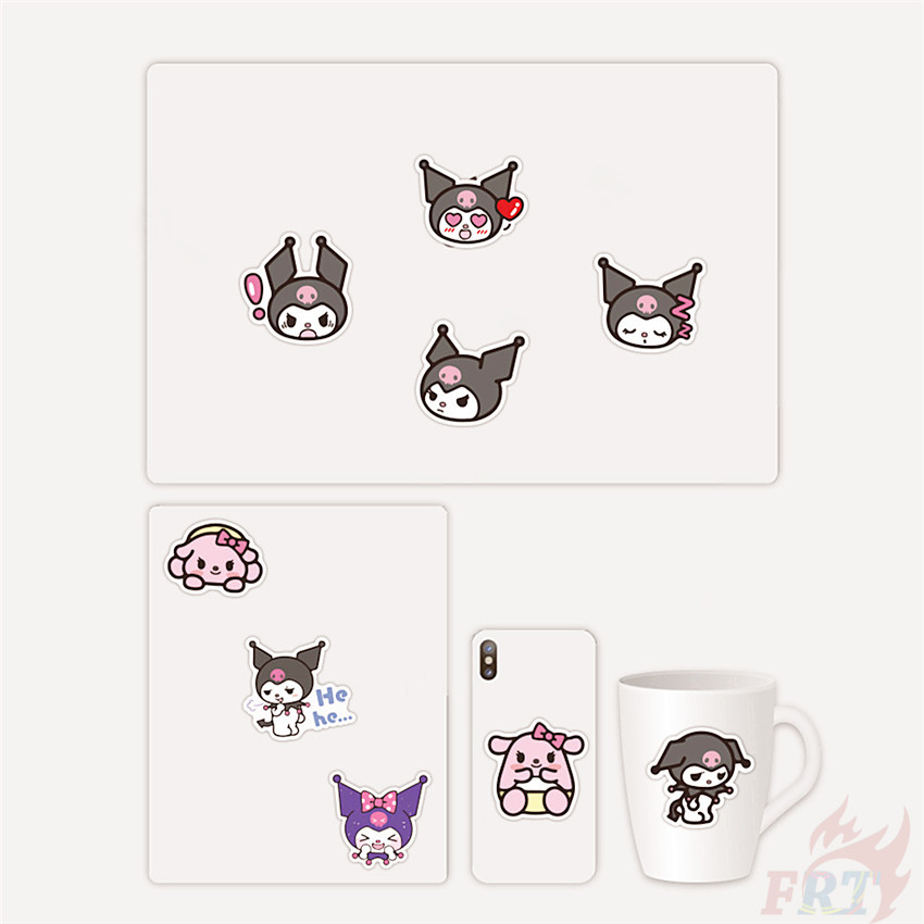 Bộ 50 Sticker Chống Thấm Nước Hình Nhân Vật Sanrio Thuộc Series Kuromi Số 01