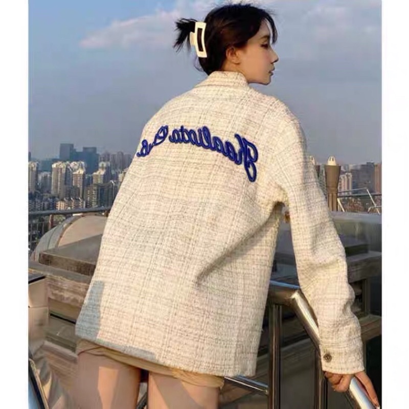 Áo khoác sơ mi dạ tweed