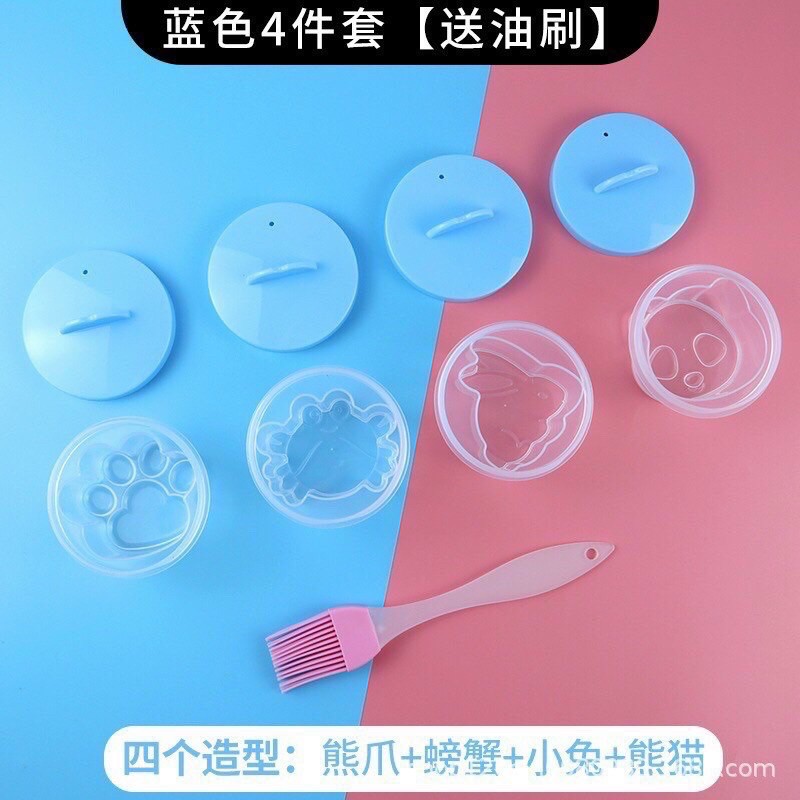 Khuôn nhựa chịu nhiệt hấp trứng, bánh plan cho bé