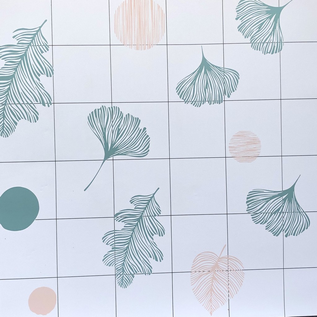1 mét decal dán tường bếp CHIẾC LÁ XINH khổ 60cm keo sẵn