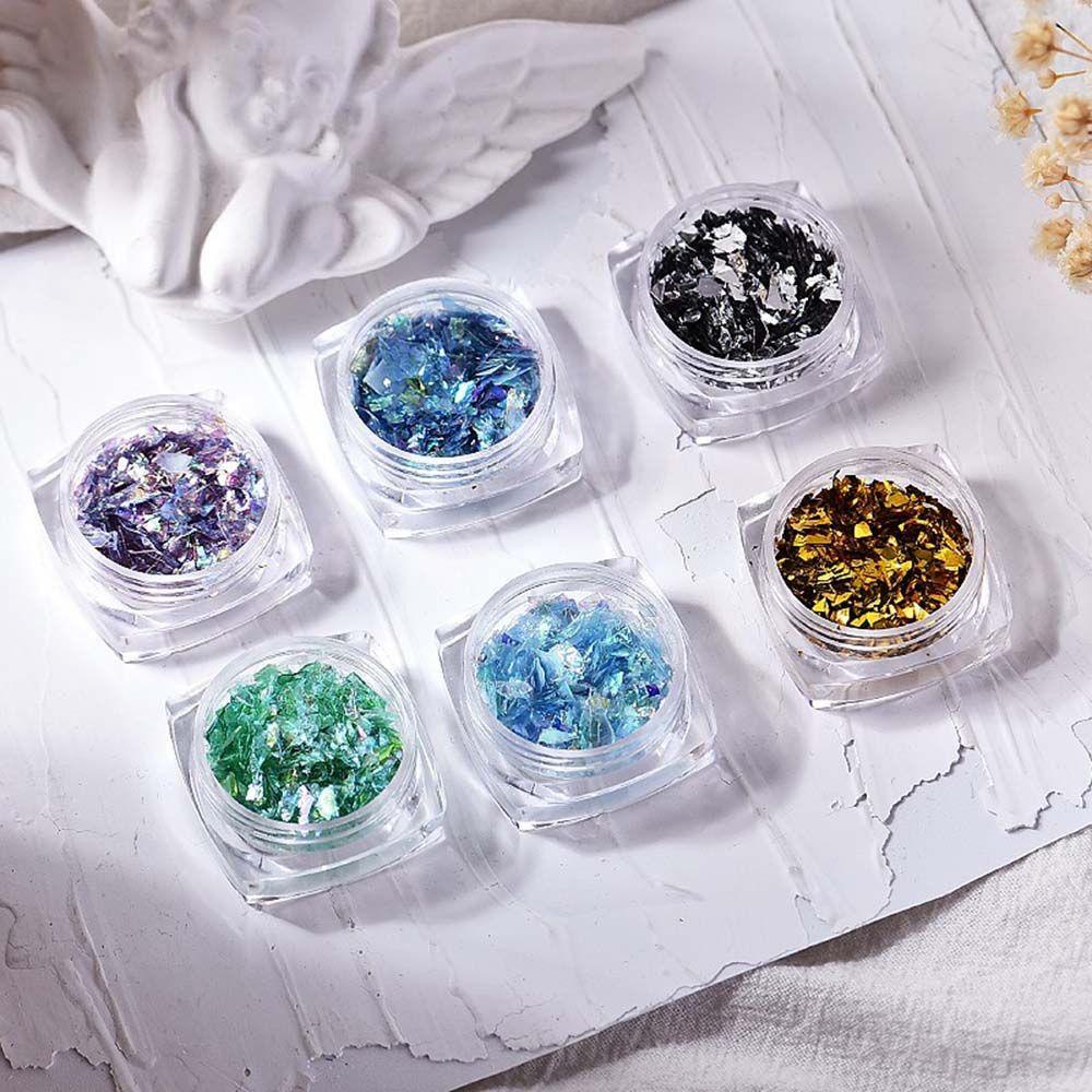 Kim Sa Đính Móng Nghệ Thuật|Kim Tuyến Cellophane Tự Trang Trí Móng Tay