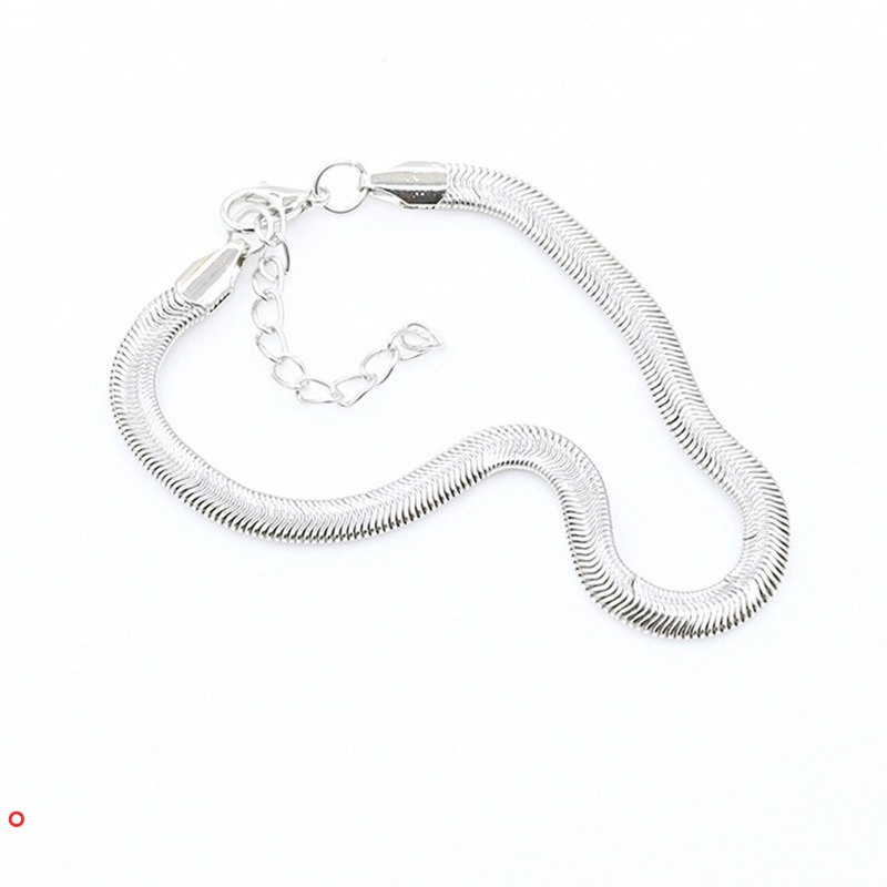 Lắc chân mạ bạc sáng bóng xinh xắn cho nữ