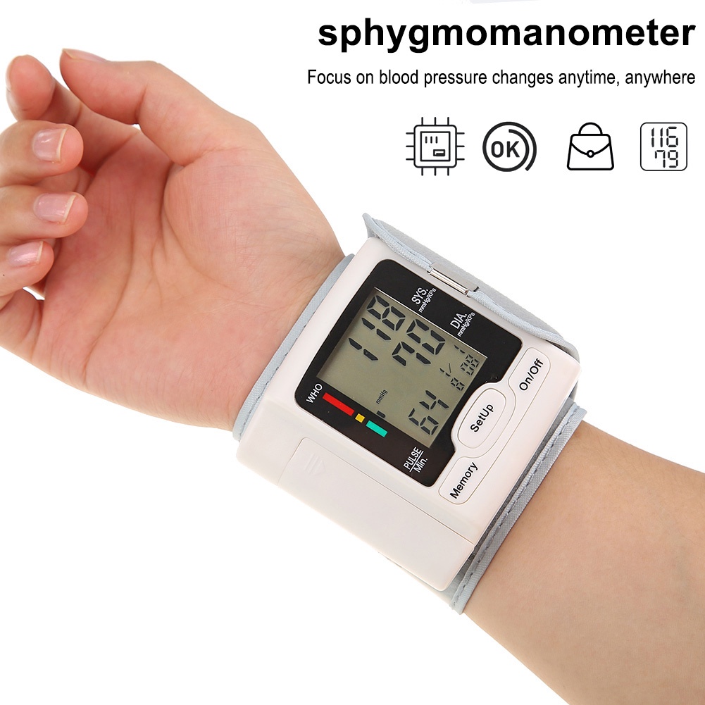 Máy đo huyết áp đeo cổ tay tự chăm sóc sức khỏe tiện dụng