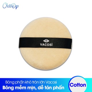 Bông phấn khô tròn lớn Vacosi BP09