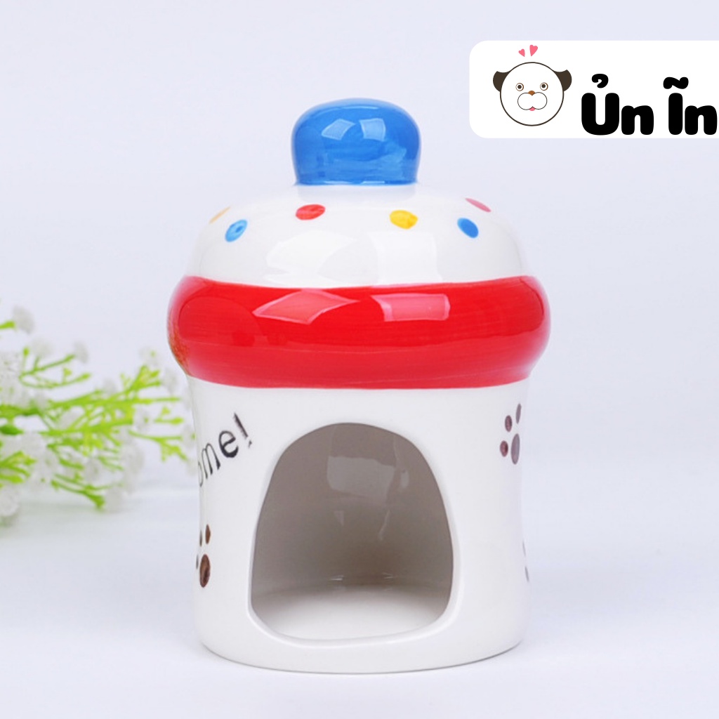 Nhà ngủ sứ hamster, BÌNH SỮA siêu mát, dễ thương