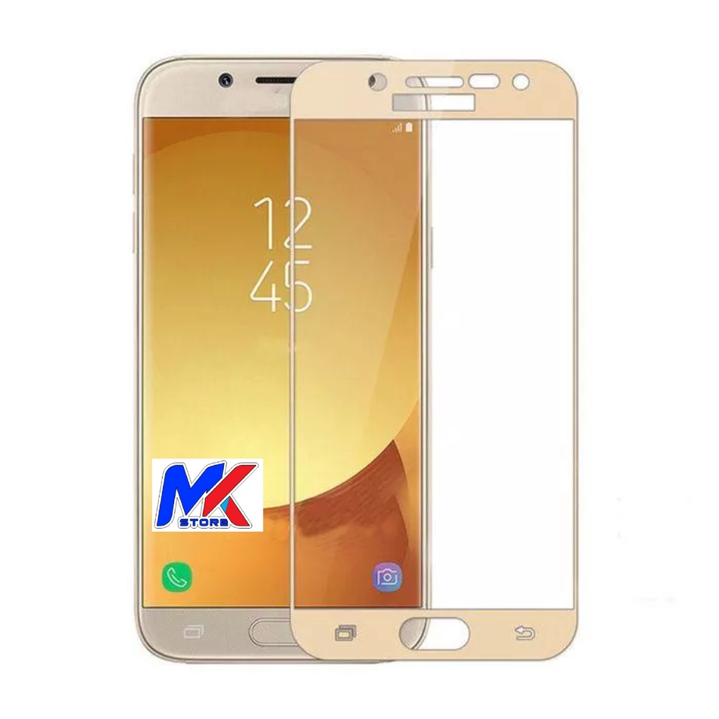 Kính cường lực bảo vệ màn hình ĐT Samsung J7 Pro full màn hình full keo - tặng bộ giấy lau kính trị giá 10K