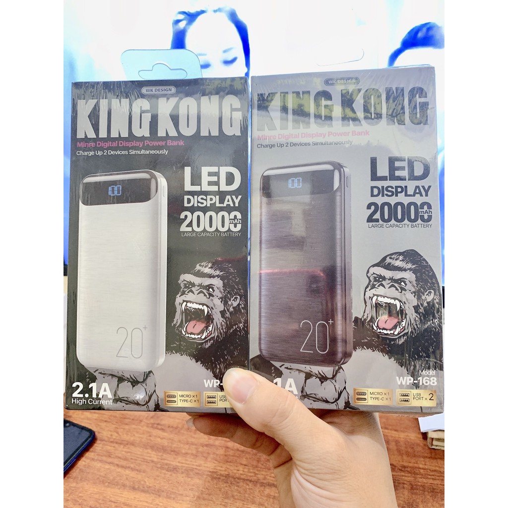 Sạc Dự Phòng KinhKong Chính Hãng WK - WP168 20000Mah