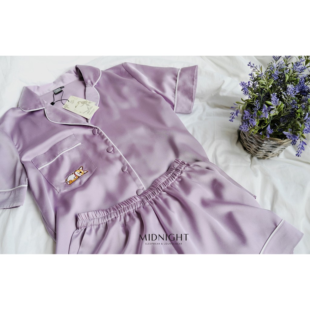 Đồ ngủ mặc nhà Pyjamas thêu hình Corgi - Midnight Sleepwear | BigBuy360 - bigbuy360.vn