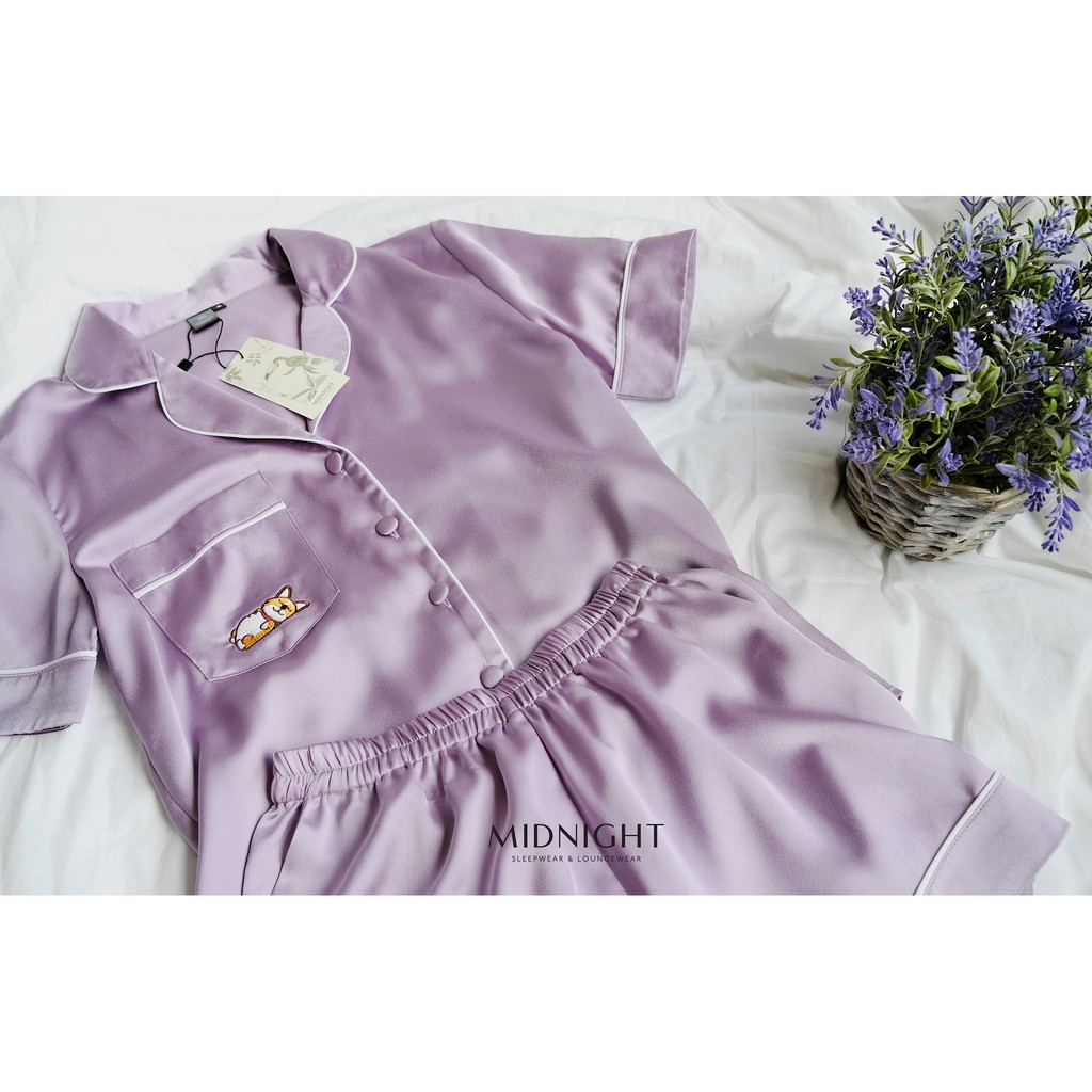 Đồ ngủ mặc nhà Pyjamas thêu hình Corgi - Midnight Sleepwear | WebRaoVat - webraovat.net.vn