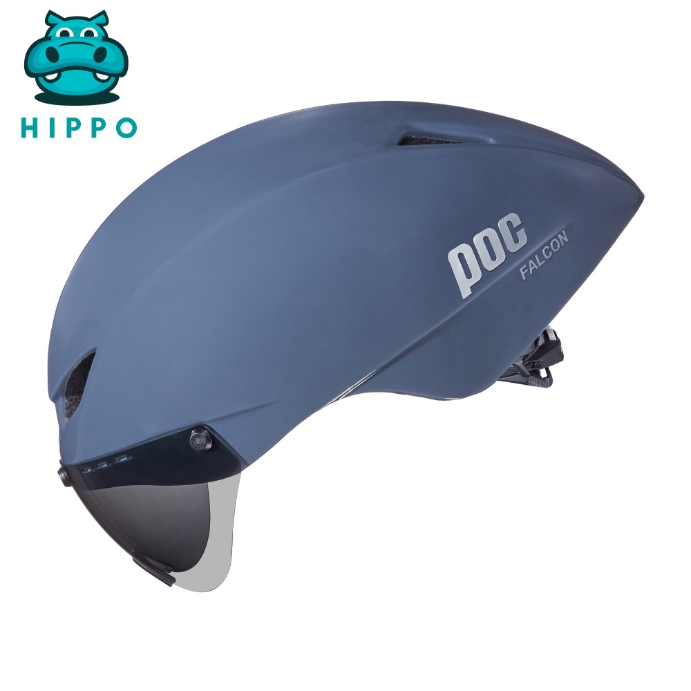 Mũ bảo hiểm xe đạp thể thao Poc Falcon siêu nhẹ bóng màu xám xi măng chính hãng - HIPPO HELMET