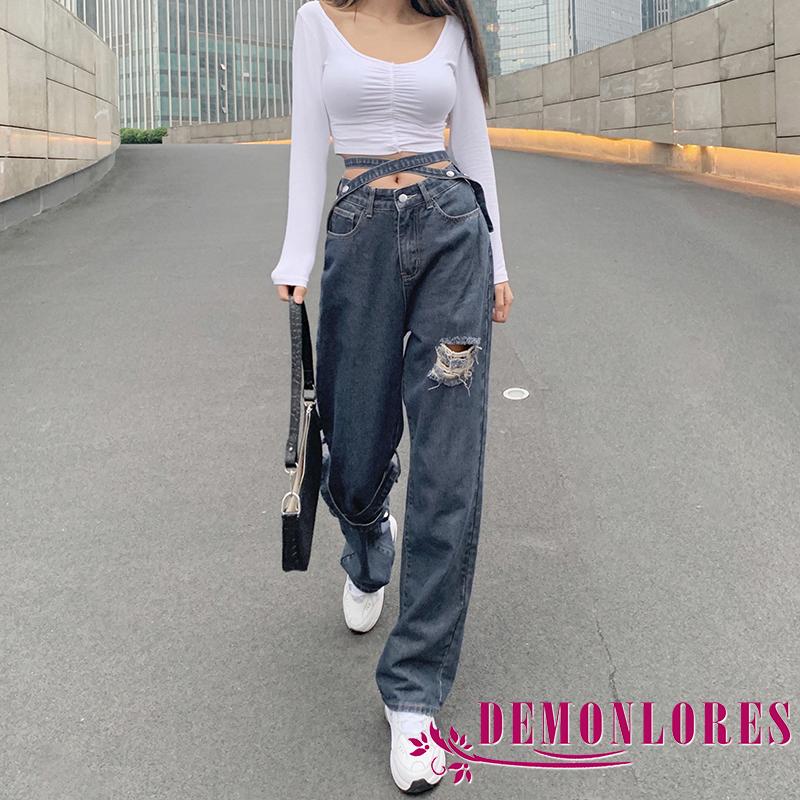 Quần Jean Nữ Lưng Cao In Hình Trái Tim Thời Trang | BigBuy360 - bigbuy360.vn