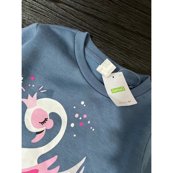 Bộ quần áo bé gái Delta 2-14 tuổi  Sét ngủ trẻ em cotton nỉ mềm xuất dư 0823