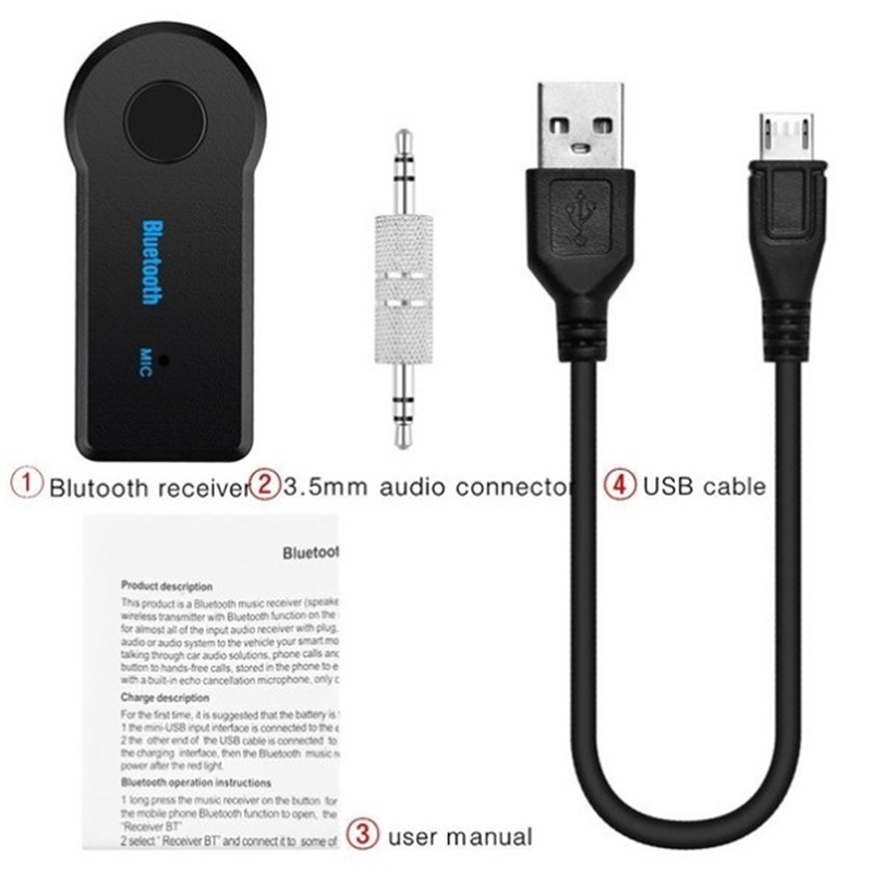 Thiết bị nhận tín hiệu âm thanh Bluetooth 4.0 Aux Usb 3.5mm chất lượng cao