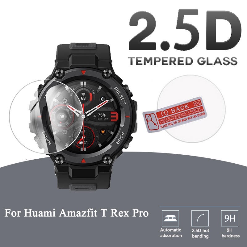 Set 2 Kính Cường Lực Bảo Vệ Màn Hình Cho Đồng Hồ Thông Minh Amazfit T-Rex 2 A2169 T-Rex / T-Rex Pro A1918
